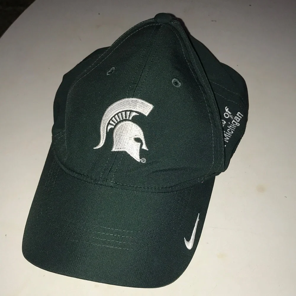 Nike Golf Mens Dark Green Michigan State MSU Spartans Baseball Cap Hat Strapback